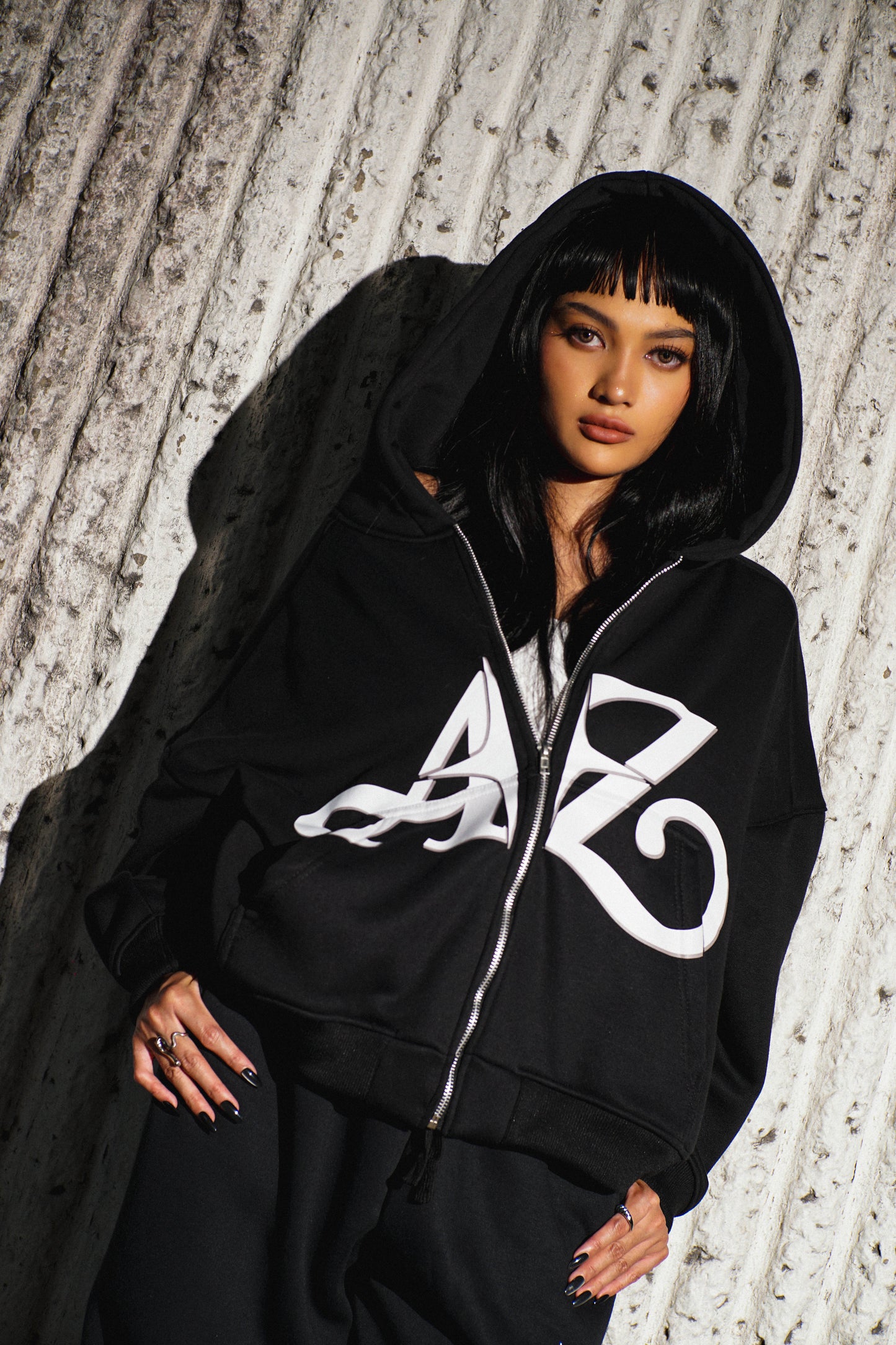A-Z Signature Zip Hoodie (Black)